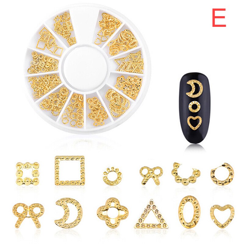 Relleno de materiales de relleno de Color dorado, 1 caja de resina epoxi DIY, herramientas de joyería artesanal para hacer joyas, 2mm-10mm: E