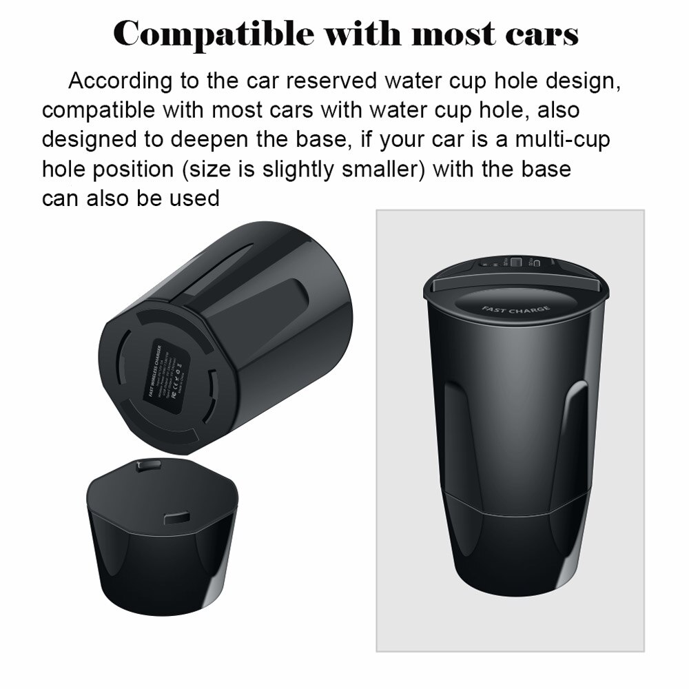 696 X9 QI Car Wireless fast Charger cup for iphone Charge holder Charge Stand for Apple XS MAX/XR/X/8 PLUS for samsung note10/9