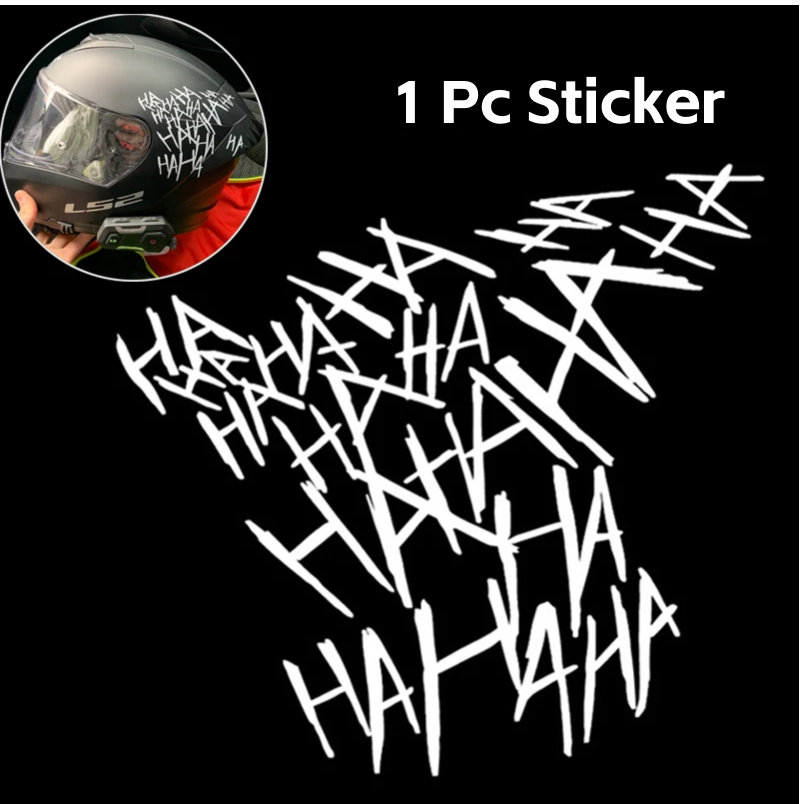 Auto Motor Sticker HAHAHA Joker Motorhelm Stickers Auto Reflecterende Moto Auto Grappige Helm Decal Vinyl Graffiti Stijlvol