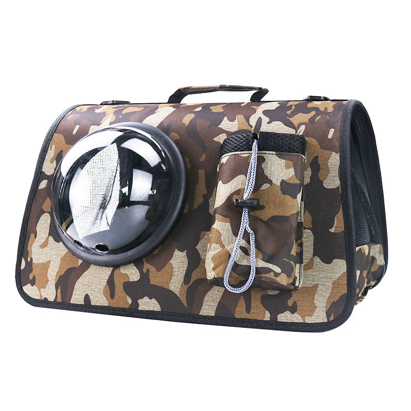 Foldable Breathable Carrier Portable For Cat Bag For Outing Messenger Pet Bag One-Shoulder Cat Transport Cage Outdoor House: Camouflage