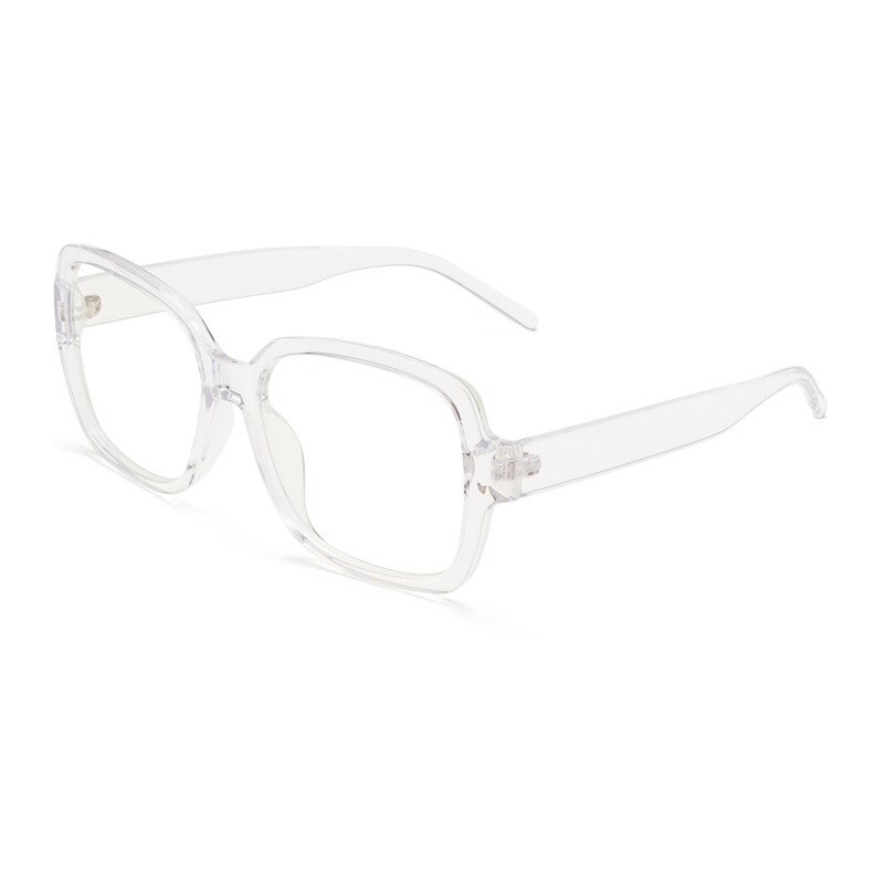 MARC Square Frame Trend Glasses Women Men Oversized Optical Glasses Frame Spectacles Eyewear Frames for Male Female: White