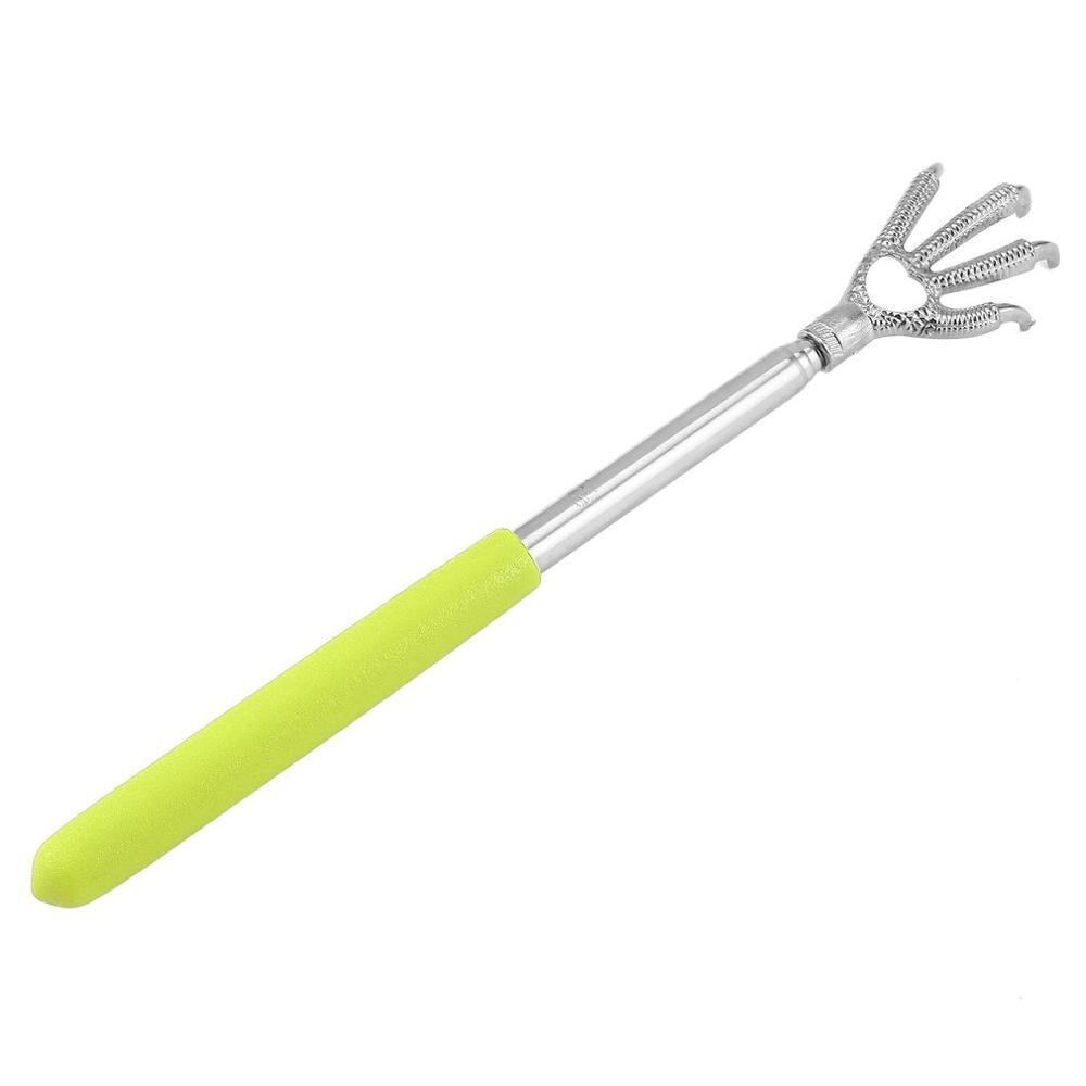Back Scratcher Adjustable Practical Handy Stainless Pen Case Telescopic Pocket Scratching Massage Kit Ghost Hand Claw: yellow