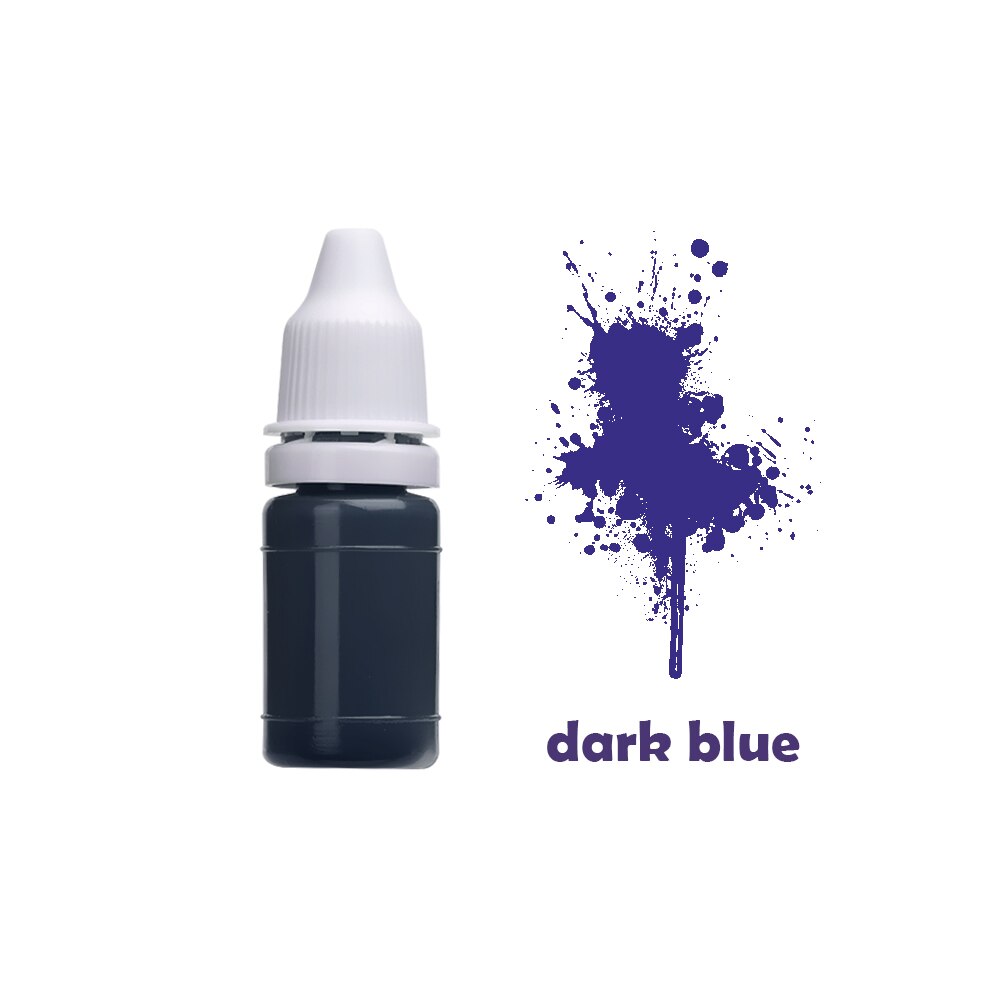 1 stk 10ml farverige flash genopfyldning blækfarver lysfølsom forseglingsstempel olie til træ bryllup scrapbooking gør forsegling kontorartikler: Mørkeblå
