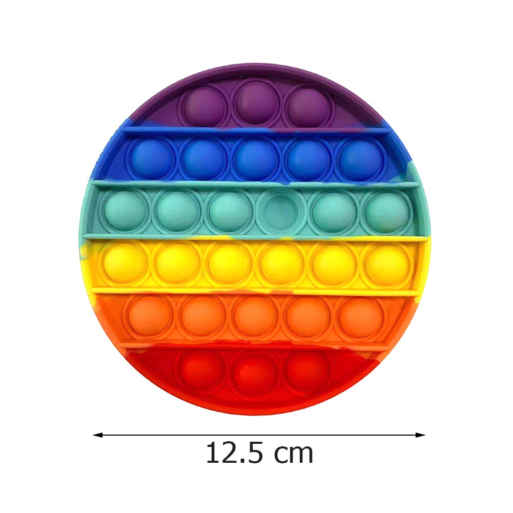 Pop It Fidget Speelgoedset Regenboog - 4 Stuks Dinosaurus, Cupcake, Beer En Eenhoorn
