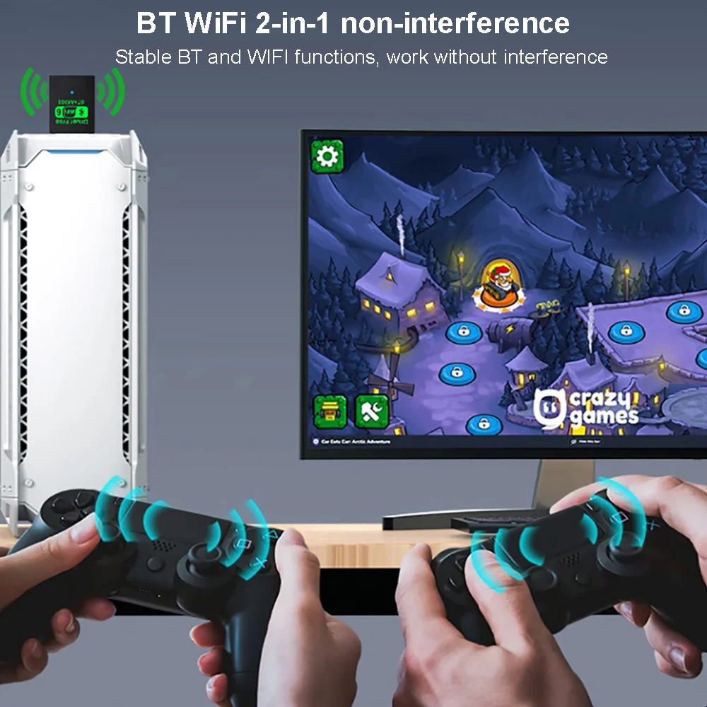 900Mbps USB WiFi 6 Bluetooth 5.4 Adapter Dual Band 2.4G 5G Wireless External Receiver WiFi Dongle for Laptop Desktop Win 7/10/11