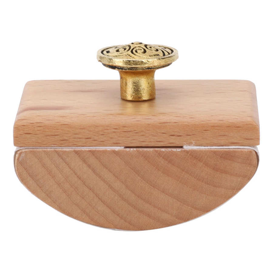 Ink Absorption Calligraphy Wooden Stamp Ink Quick-Drying Tool: Wood color