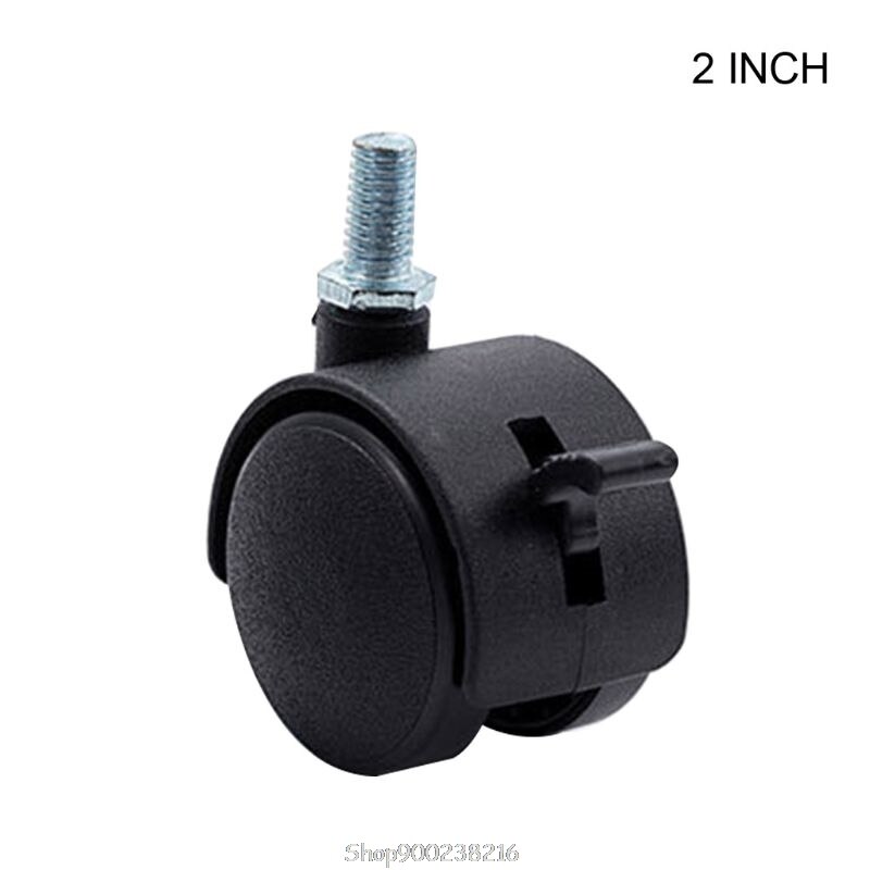 10Pcs/set Screw Furniture Universal Wheel Swivel Caster Wheels with Brake Protection for Home Hardware D24 20
