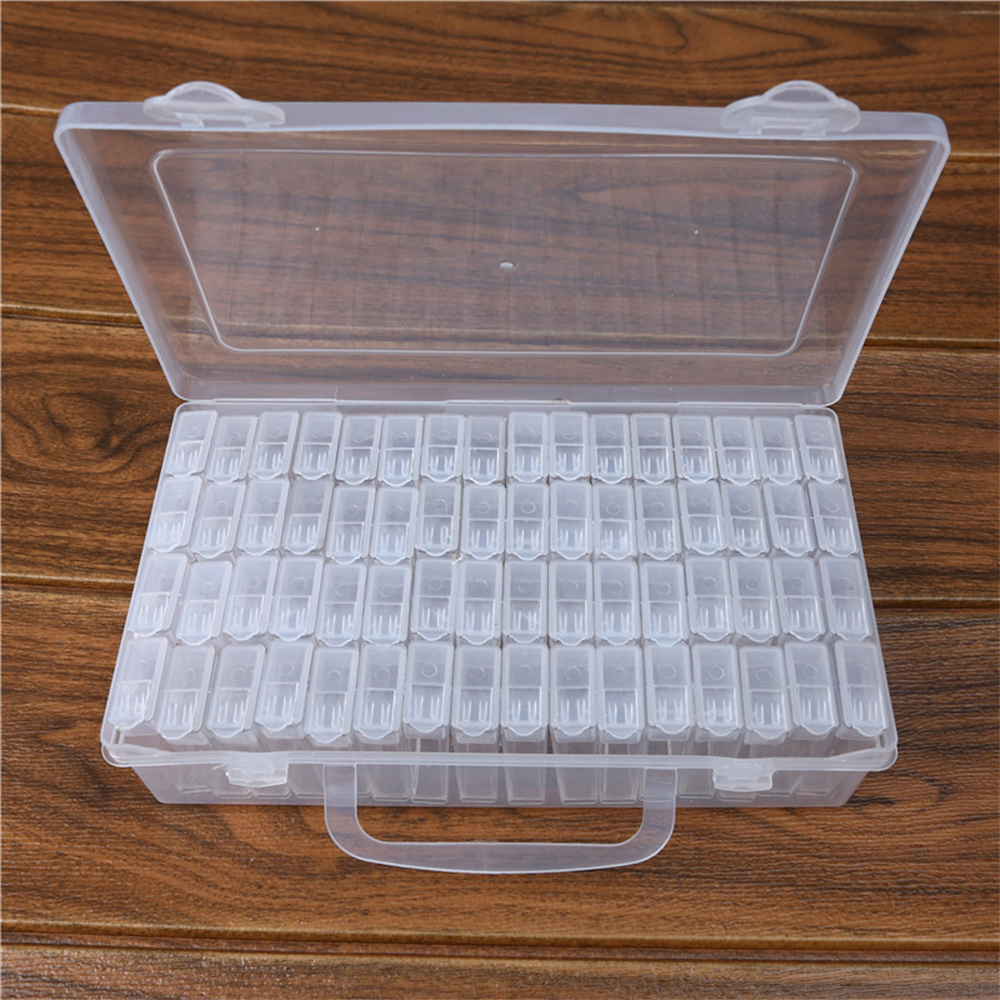 Diamond Embroidery Storage Box Muti-Grids Painting Accessory Beads Clear Case Carry Organizer Transparent Container Holder