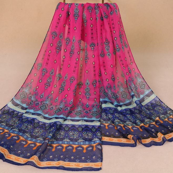 1pc de estilo indio chal de raso estampado seda nueva sensación transpirable chal hiyabs otoño mujer delgada secreto estampado barato bufanda XQ289