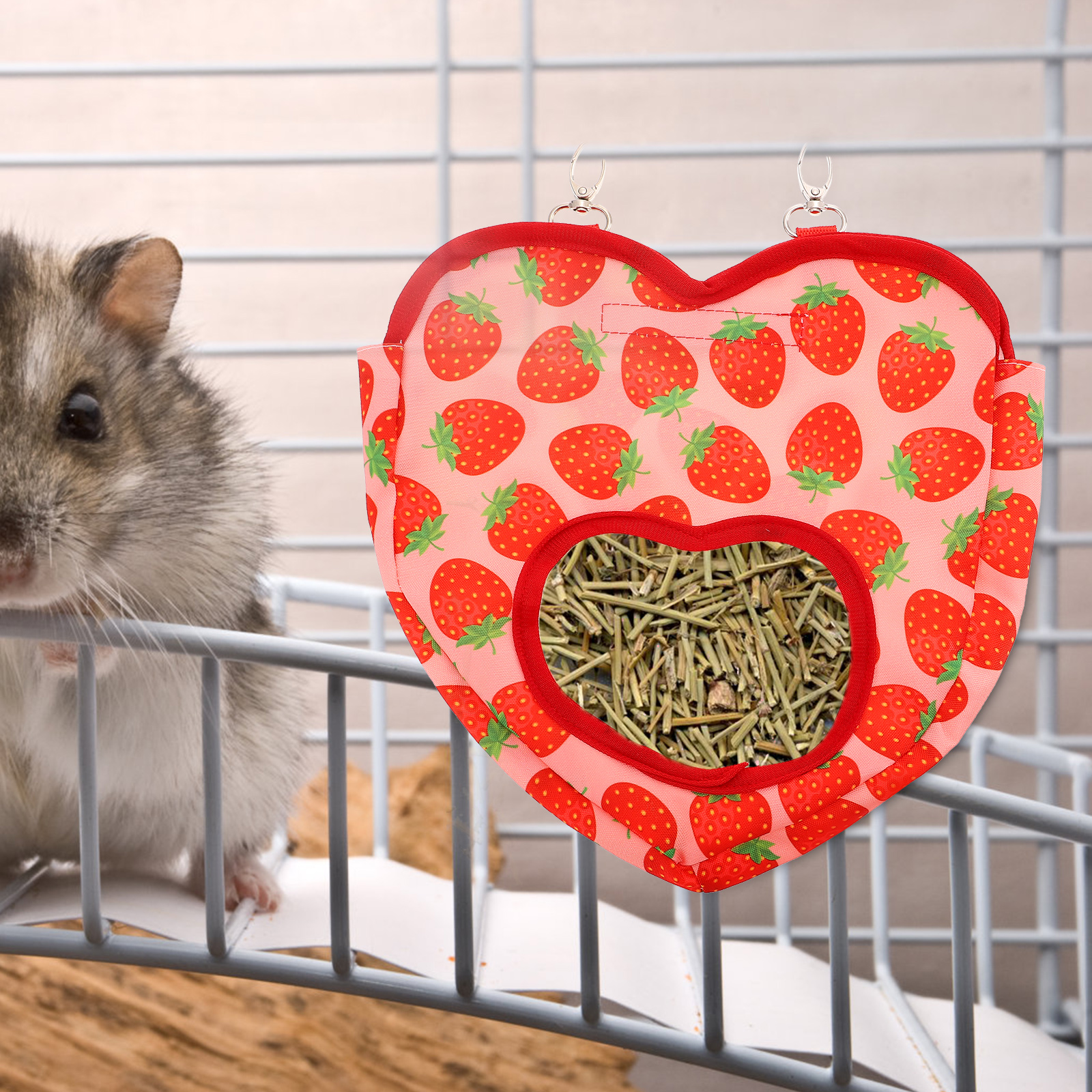 Bolsa colgante de heno, dispensador de alimentación, bolsa para Conejitos, hámsters, Chinchilla