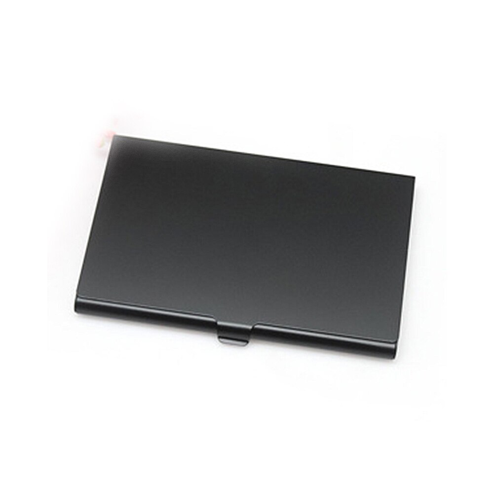 Unisex de aleación de aluminio titular de la tarjeta de oro/de Metal de plata de protección de identidad caso caja de Porte Carta bancaria: Black