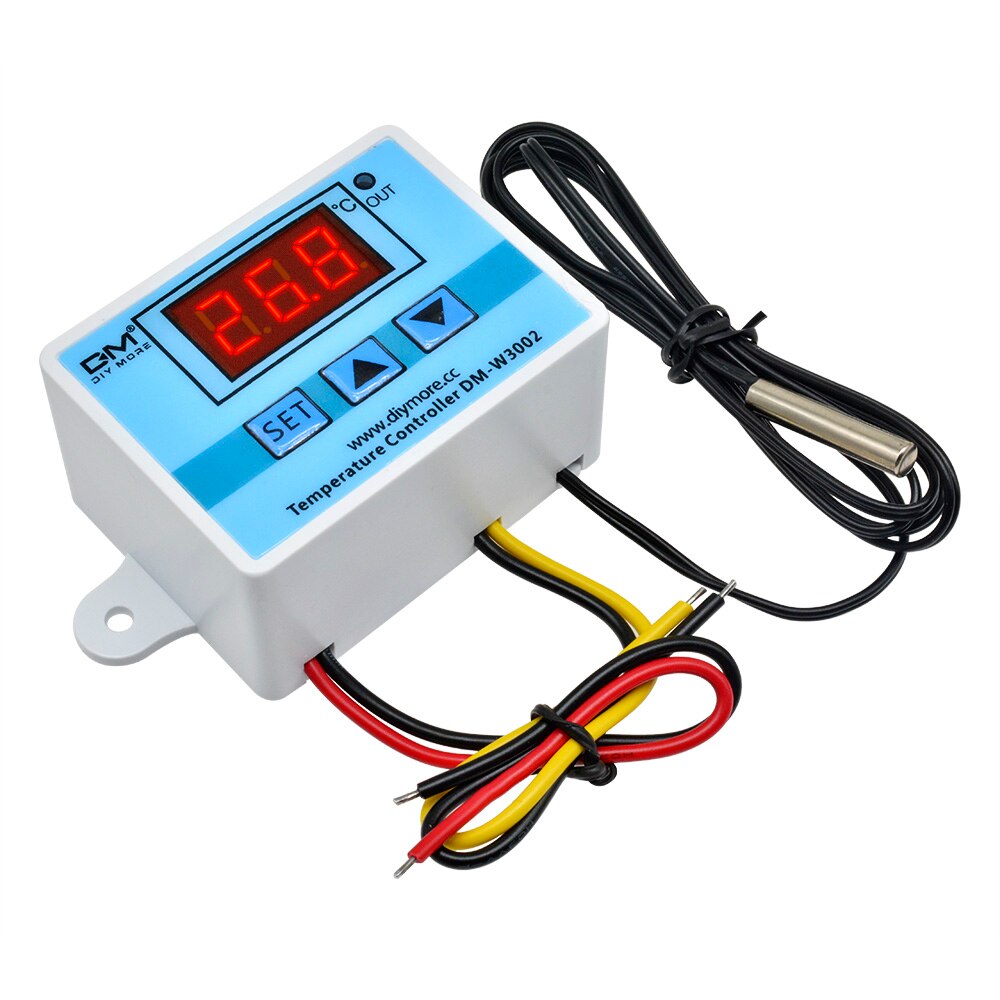 Ac 110v-220v dc 12v 24v ledet digital temperaturregulator termostat termometer sensor meter opvarmning køling inkubator køleskab