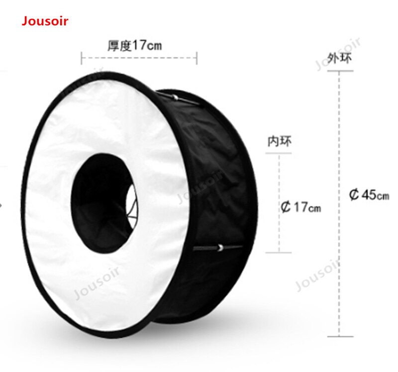 45cm Ring Softbox Speedlight Round Style Flash Light Shoot Soft box Foldable Soft Flash Light Diffuser