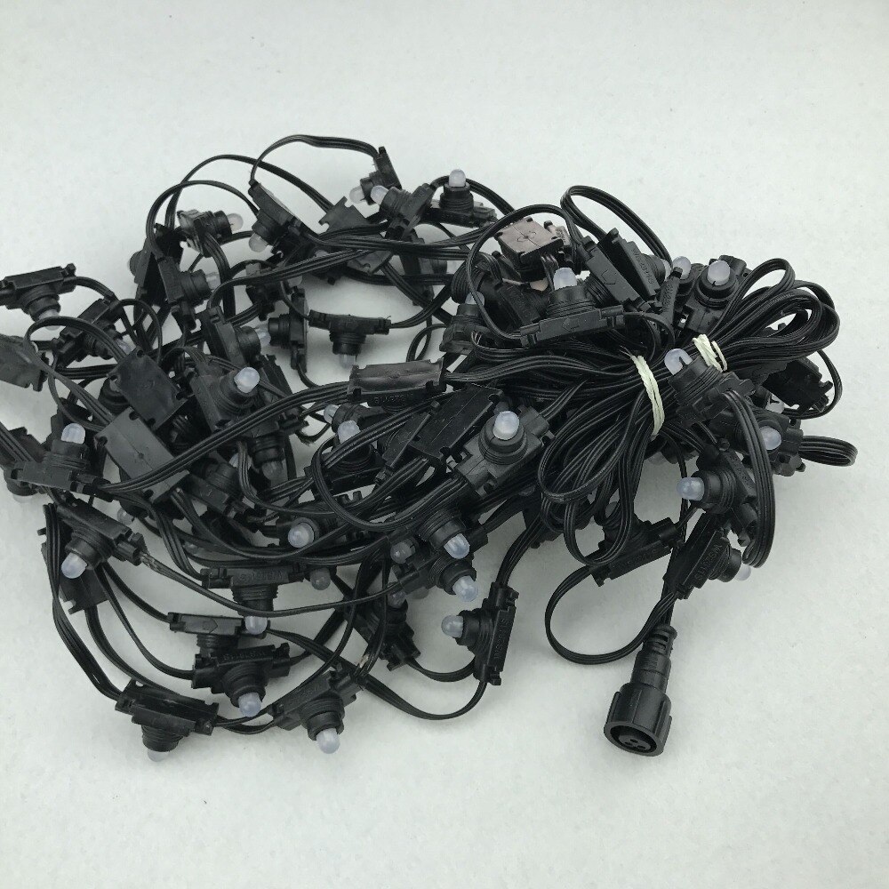 100nodes DC12V WS2811 LED pixel module; all black wire;IP66 rated;100pcs a string;with 2m xConnect pigtail