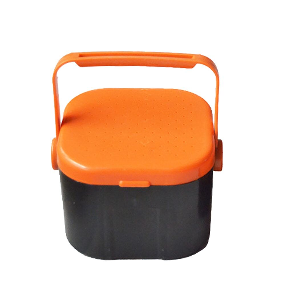 elenxs S/M/L Size Worm Box Breathable Plastic Fishing Bait Storage Case Live Earthworm Lures Container: L(9.8x9.8x7cm)