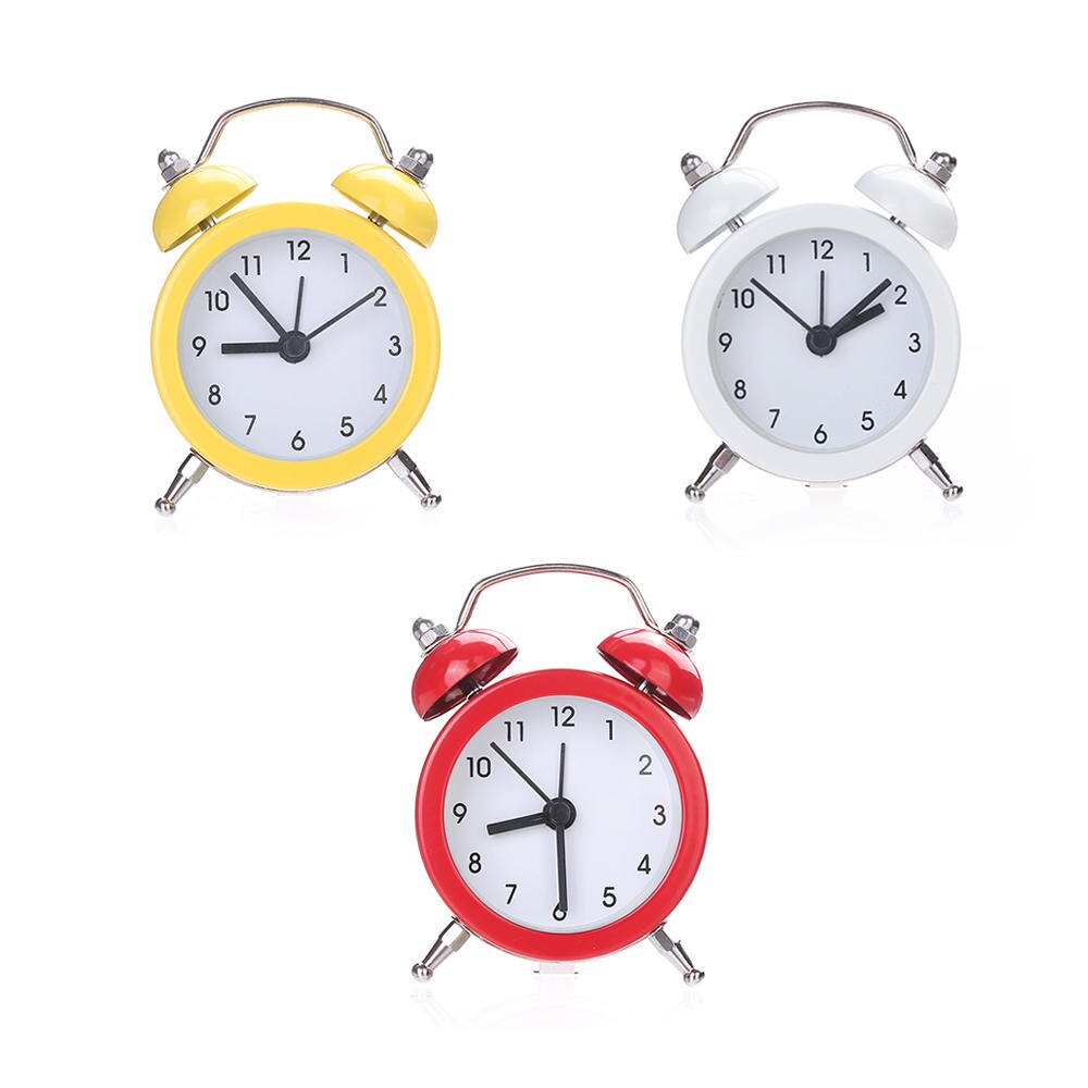 Alarm Clocks Metal Alarm Clock Night Silent Functional LED Light Alarm Clock Kids Room Home Decoration Accessories