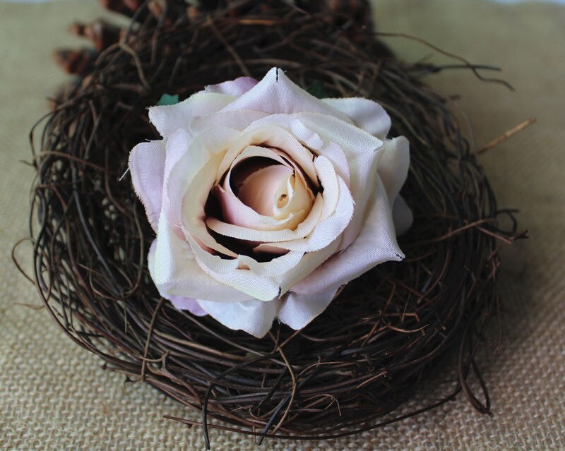 50Pcs silk Artificial rose flower heads wedding party box accessory Xmas decor wreath silk rose flores artificiales: C