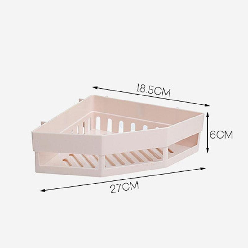 Corner Shelf Seamless Stickers Bathroom Storage Rack Toilet Storage Kitchen Corner Supplies Rack J4J0