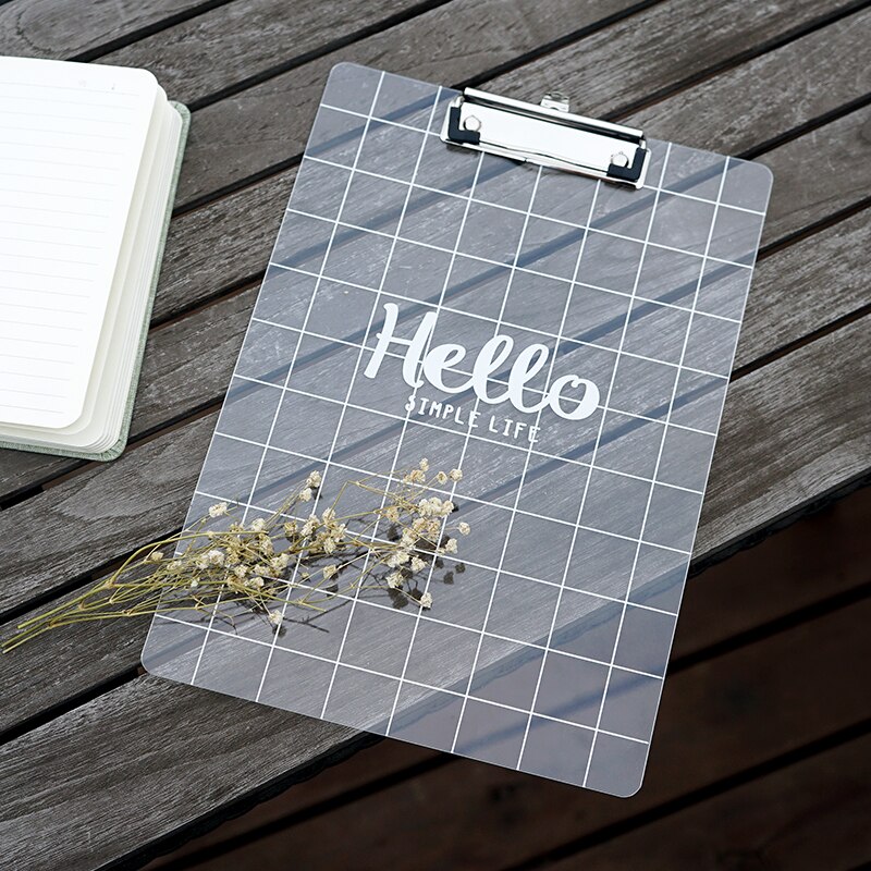 Acrylic Transparent Small Clean Writing Board Splint A4 Folder Board Examination Students Stationery Supplies Filing Products