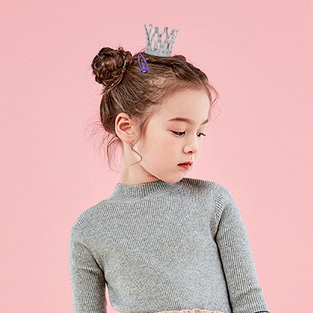 Party Supplies Metal Mini Crown Cake Topper Romantic Heart Crystal Rhinestone Tiara Cute DIY Cake Decoration Wedding