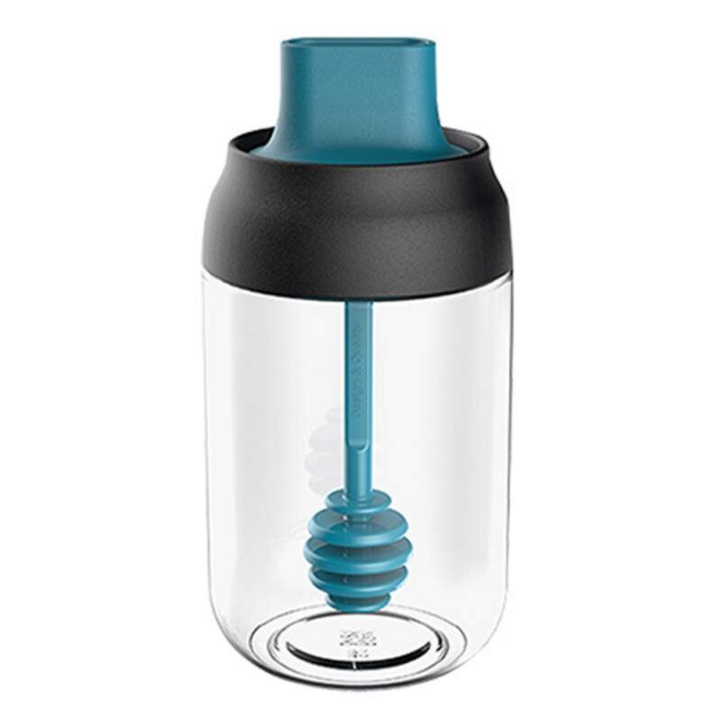 Kitchen Glass Transparent Seasoning Bottle Salt Spice Jar With Spoon Honey Moisture-Proof Jar: L2