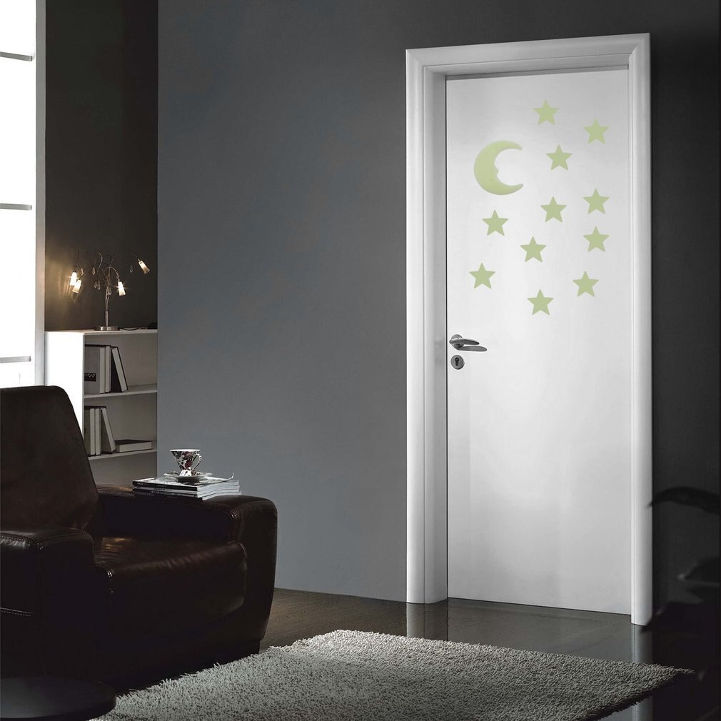Stars Moon Glow Style In The Dark DIY Luminous Fluorescent Decal Wall Stickers Home Kids Rooms Bedroom Wall Decoration