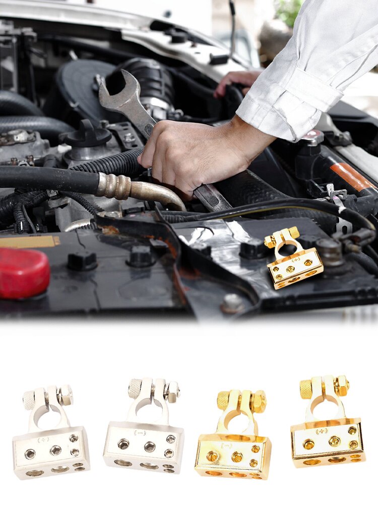 1 Paar Metaallegering Auto Batterij Connector Terminal Klem Positieve Negatieve Auto Vrachtwagen Auto Auto Parts Batterij Terminals
