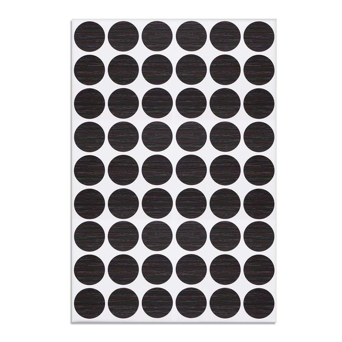 Uxcell 54 In 1 Zwarte Walnoot Zelfklevende Schroef Gat Stickers,1-Tafel Zelfklevende Schroef Covers Caps Stofdicht Sticker 21Mm