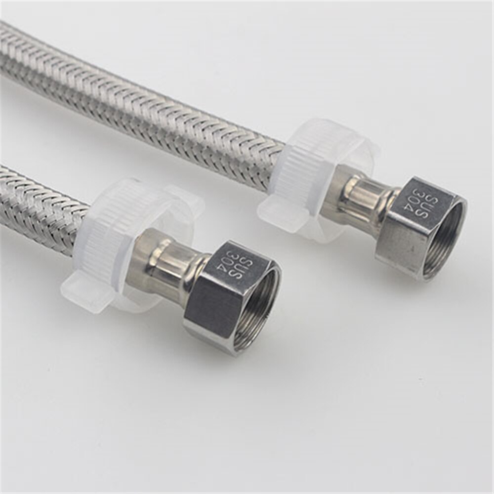 304 Roestvrij Staal Gevlochten Pijp 4 Punten Explosieveilige Kraan Boiler Hoge Druk Slang Koud En Warm Water inlaat Slang