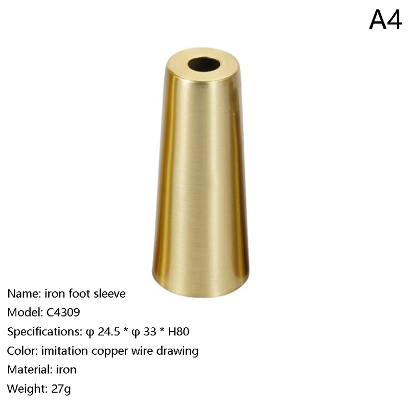 Möbel Eisen Fuß abdeckung Kupfers pitze gebürstet Durcheinander Tisch Stuhl Zylinder/konische Kappe Schutz unten Sicherheits matt Boden sicher Pad: Beige