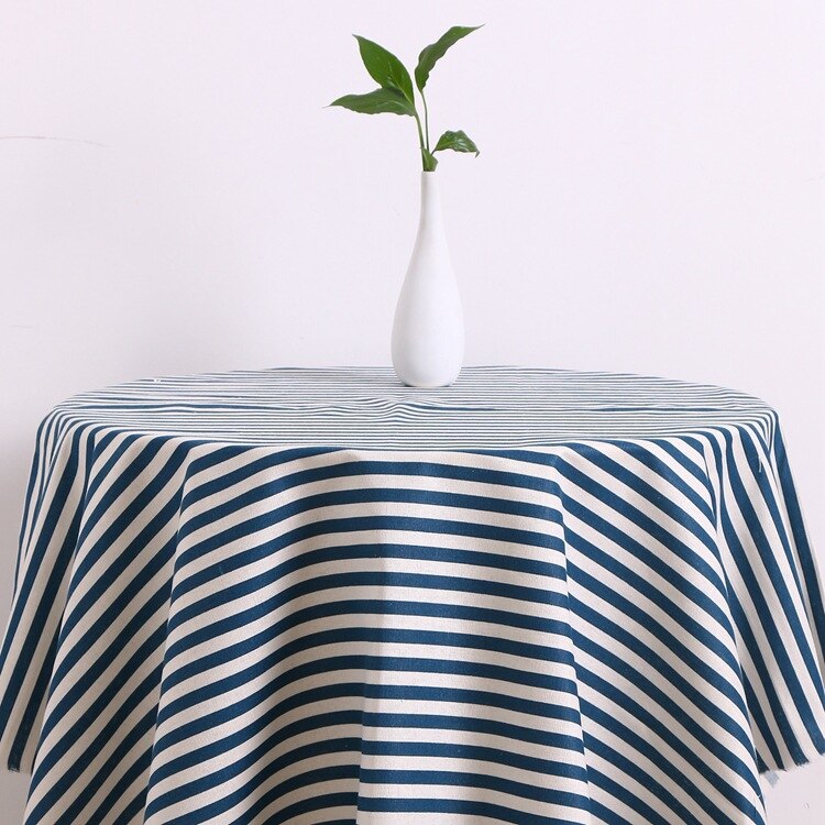150 cmx 100cm bomull og lin stoff duk gardin stoff rutete sofahandmadefabric diy klær sy 101: Blå striper
