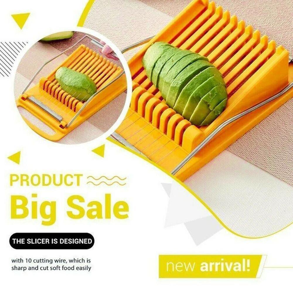 Rostfritt stål lunch köksskärare bananskärare prylar verktyg skinka hem kök multifunktion för hemleveranser äggskiva  i7 q 3