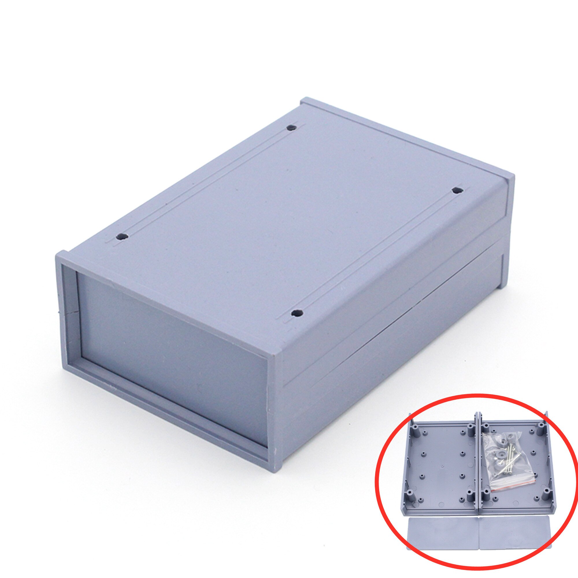 Blue Plastic Cover Electronic Project Instrument Enclosure DIY Box Junction Box Housing Black Housing Case Power module shell