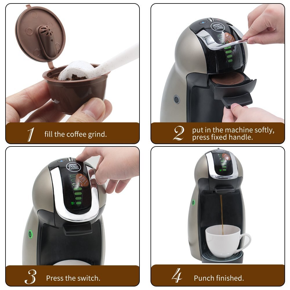 3rd återanvändbara dolce gusto kaffekapslar för kaffe dolcegusto nescafe-maskin återanvändbara dulce gusto kaffefilter