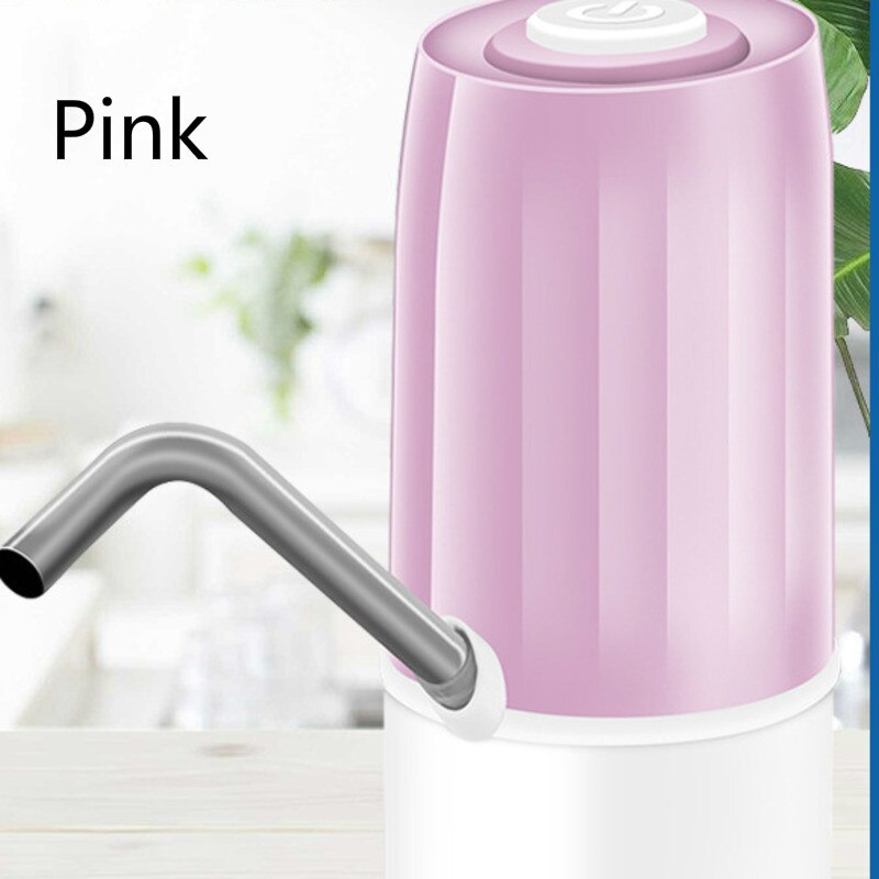 Fles Tap Dispenser Elektrische Water Dispenser Huishoudelijke Intelligente Oplaadbare Water Dispenser Automatische Water Dispenser: Pink2