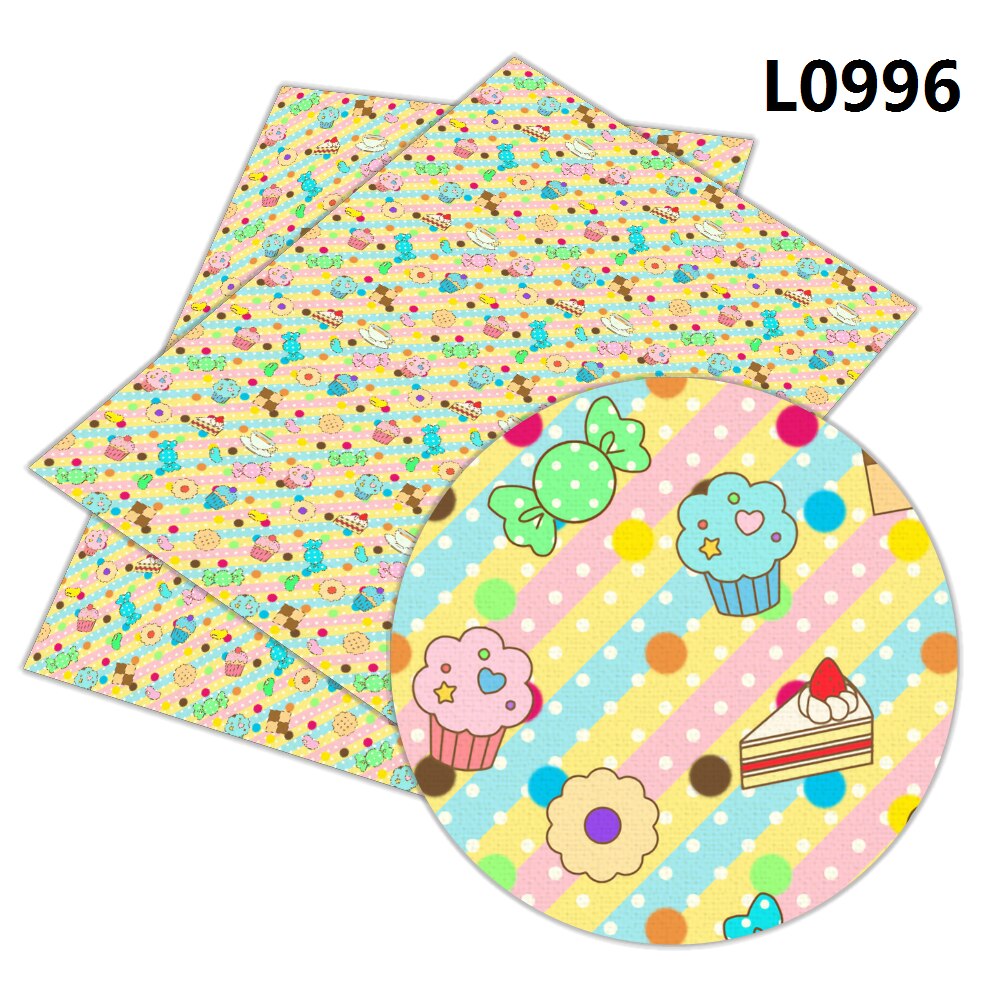 30 cm x 136 cm dessertmønster trykt hårsløyfe i kunstskinn gjør-det-selv dekorasjonshåndverk  l081 l082 l086 l087 l099 l100: L0996