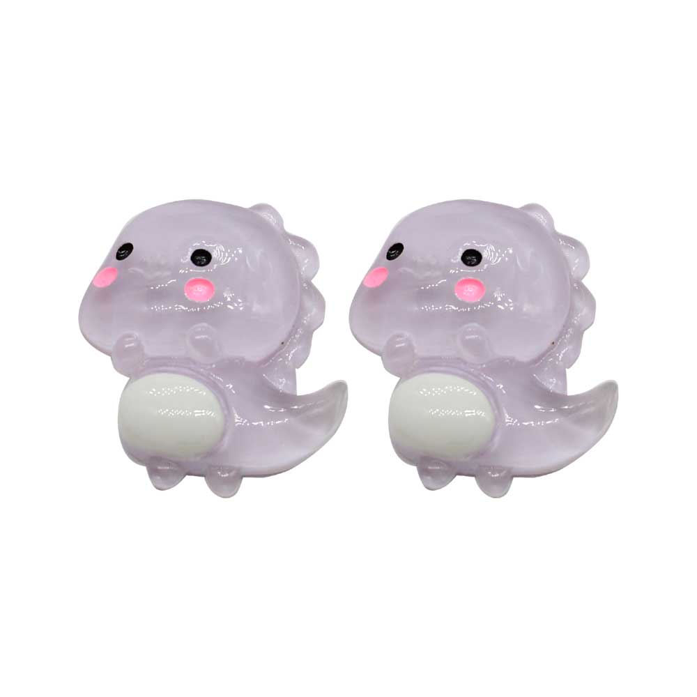 20/100pcs Cartoon Transparent Dinosaur Flatback Resin Cabochons Animals Embellishments for Scrapbooking DIY Kid Hair Bows: 20mm--50PCS / 8