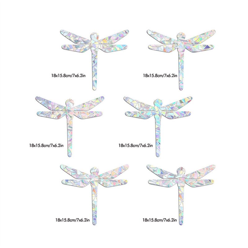 Attrape-soleil arc-en-ciel 3D Non toxique, autocollant de miroir de fenêtre, décoration de chambre à coucher de bureau: 026-6pcs