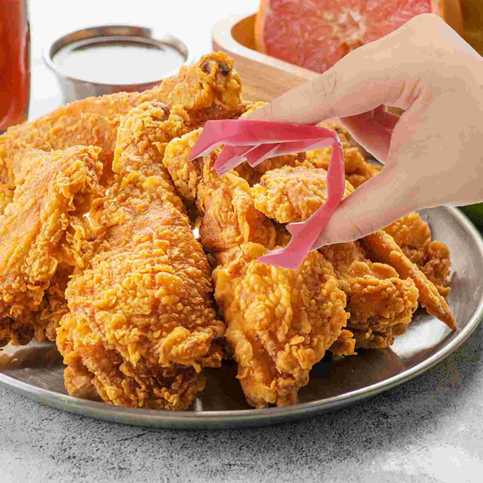 12pcs Useful Finger Food Tongs Meal Prepare Eating Tongs Anti-scald Clips Dinner Utensil for Home Kitchen Restaurant
