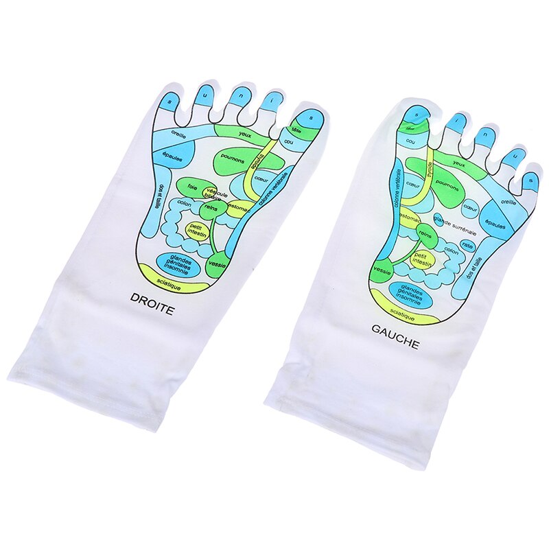 1 Pair Acupressure Socks Physiotherapy Massage Relieve Tired Feet Reflexology Socks Foot Point Socks Full English Illustration