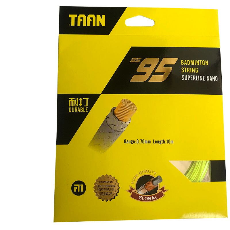 1pc Retail TAAN BS95 Badminton Racket String powerful Nano String for Badminton Racquet 0.70MM 10M: Green
