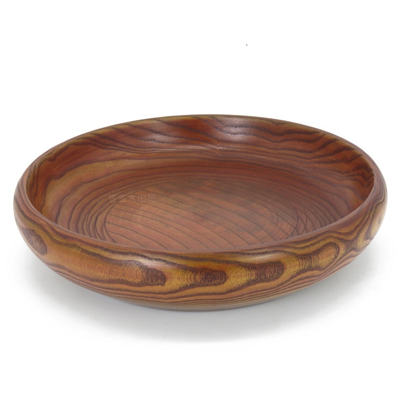 Saladier en bois massif grande taille fruits/Snack stockage Jujube 1pc vaisselle ustensiles amicaux