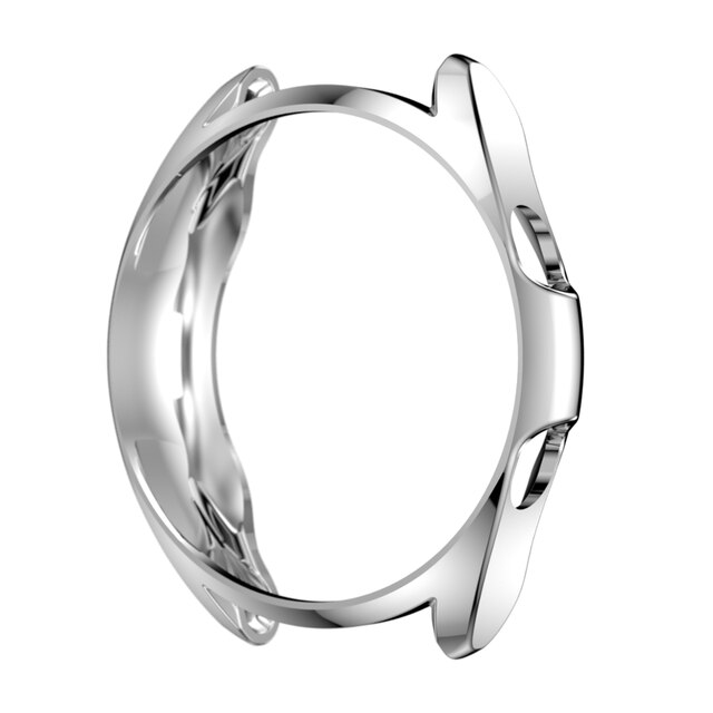 Protective Case For Samsung Galaxy Watch 3 41mm 45mm Smart Watches Plating TPU Frame Shell Protector Smart Accessories Cover: Silver / Galaxy 3 41mm