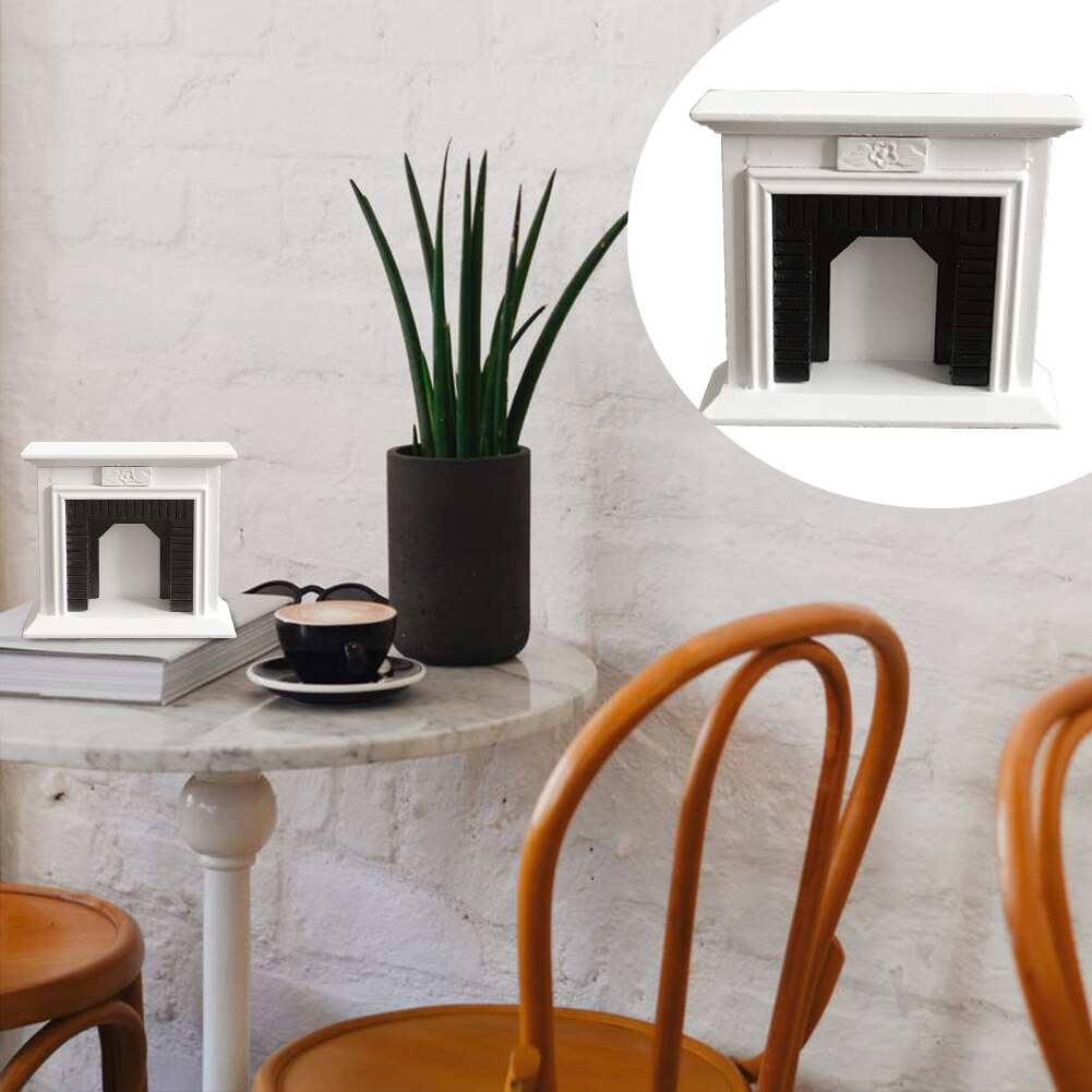 1:12 dekoration Weihnachten Party Miniatur Leichte Möbel Spielzeug Cafe Kamin Ornament Wand Requisiten Freistehende Puppe Haus