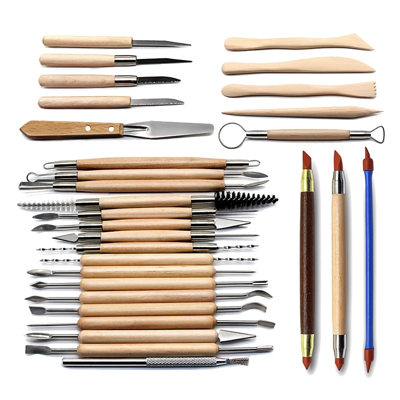 30-piece Clay Sculpture Tool Pottery Clay Carving Knife Multifunctional Combination Set: Default Title