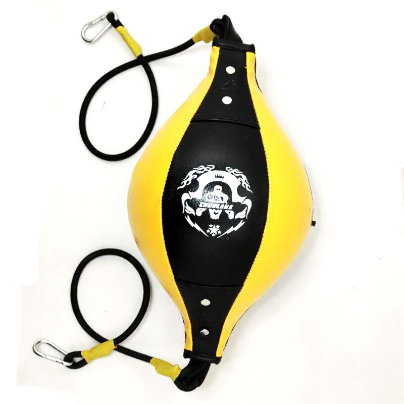 Punching Ball PU Pear Boxing Bag Reflex Speed Balls Muay Thai Punch Box Fitness Sports Equipment Training Adults Inflatable: SINGLE YELLOW