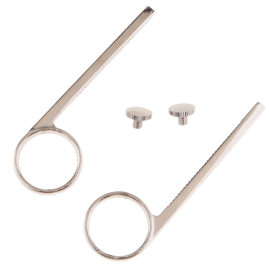 2 piezas de la trompeta de anillo de dedo con arreglar tornillos para trompeta de sustitución de instrumento partes