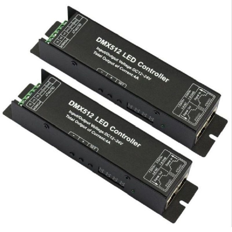 Dmx 512 dekoder driver dmx 512 rgbw controller til rgbw led strip lys 12v-24v