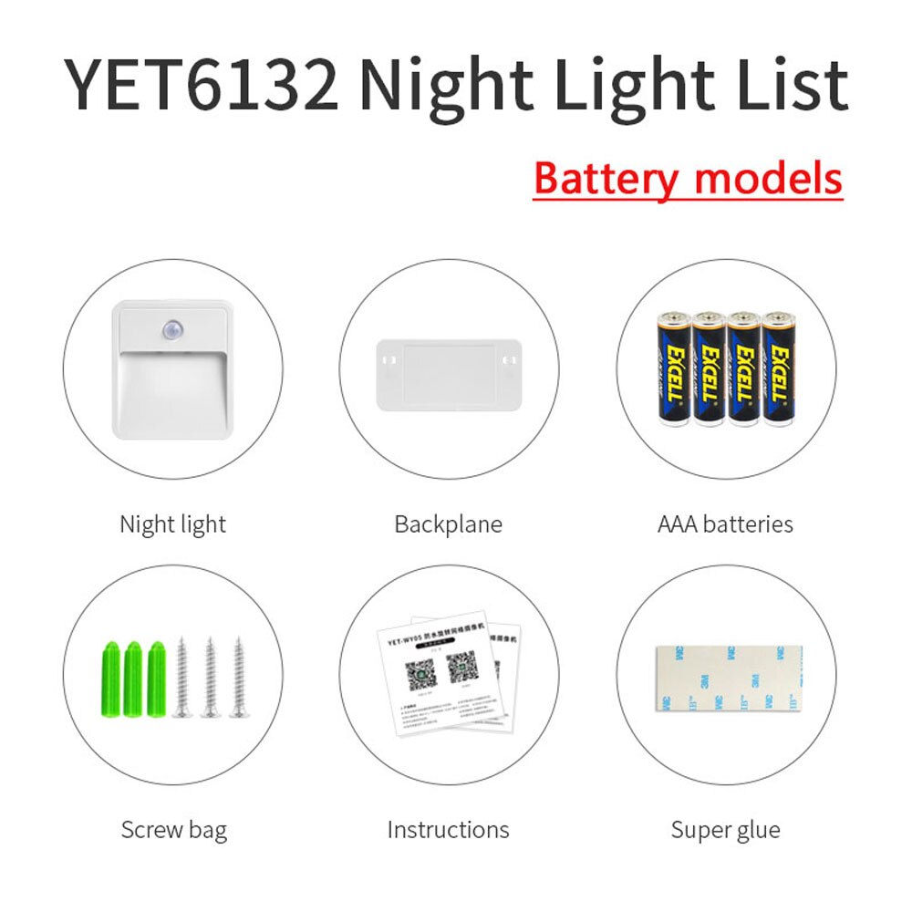 Baseus LED Indoor Light Wall Lamp PIR Motion Sensor Human Induction Entrance & Aisle Sconce Night Light For Stairs Home Bedroom: YET6132