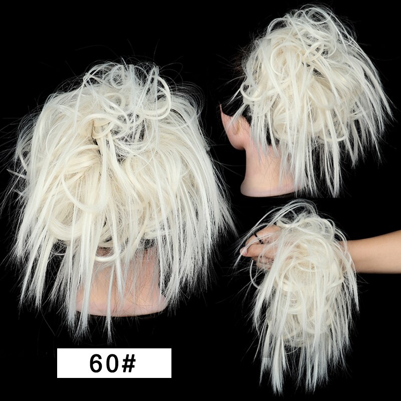 Werd Rommelig Haar Ring Fiber Synthetische Hittebestendige Pruik Broodje Krullend Elastische Haarband Dames Mode Haar Ring Natuurlijke Pruik: P4/30
